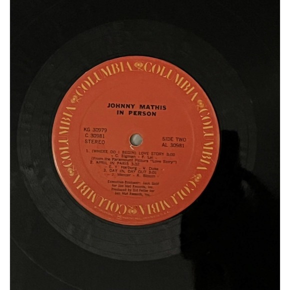 Johnny Mathis In Person Recorded Live at Las Vegas KG 30979 2 LP Vinyl Record - Picture 7 of 11
